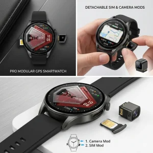 BW16 SIM Smart Watch with Camera, Bluetooth Calling Smartwatch, Health Tracker with Premium Strap