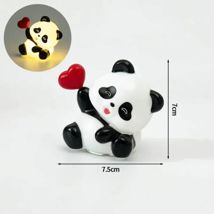 Panda Love LED Lamp, Cute Silicone Night Light for Bedroom, Gift & Home Decoration - Image 2