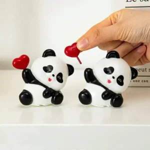 Panda Love LED Lamp, Cute Silicone Night Light for Bedroom, Gift & Home Decoration