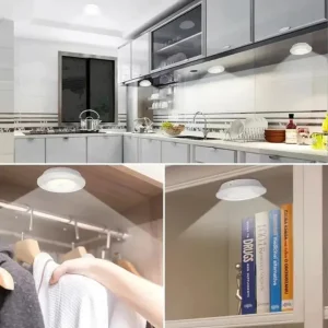 3-in-1 Remote Control LED Light Set, Wireless Stick-On Cabinet Lights with Timer & Brightness Control