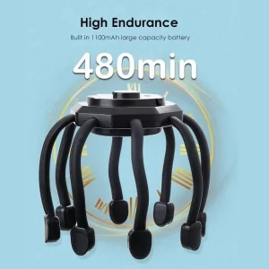 Electric Octopus Head Scalp Massager Rechargeable, HEGRUS Vibrating Head Massager for Stress Relief & Relaxation