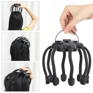 Electric Octopus Head Scalp Massager Rechargeable, HEGRUS Vibrating Head Massager for Stress Relief & Relaxation
