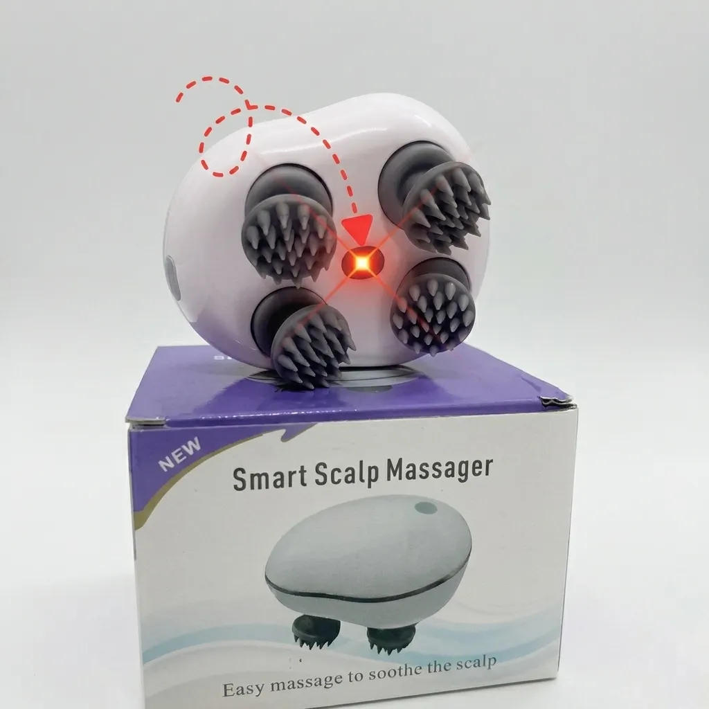 Smart Scalp Massager Rechargeable, Electric Head Massager with Red Light Therapy & 3 Speed Modes - Bikdoo Smart Scalp Massager Rechargeable, Electric Head Massager with Red Light Therapy & 3 Speed Modes - Image 2