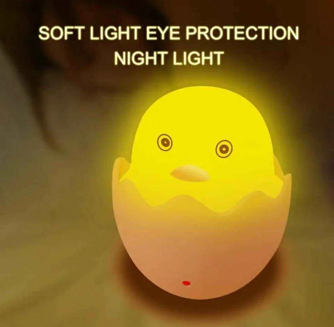 Yellow Duck Egg LED Small Night Light, Cute Plug-in Bedside Night Lamp for Kids - Bikdoo Yellow Duck Egg LED Small Night Light, Cute Plug-in Bedside Night Lamp for Kids