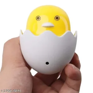 Yellow Duck Egg LED Small Night Light, Cute Plug-in Bedside Night Lamp for Kids
