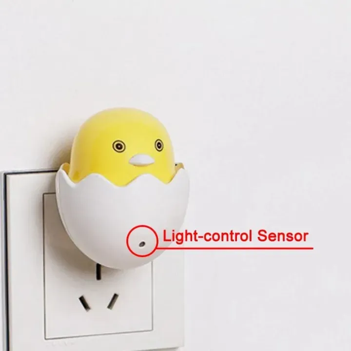 Yellow Duck Egg LED Small Night Light, Cute Plug-in Bedside Night Lamp for Kids - Bikdoo Yellow Duck Egg LED Small Night Light, Cute Plug-in Bedside Night Lamp for Kids - Image 4