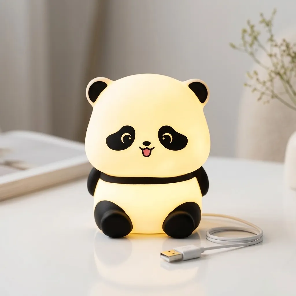 Mini Panda LED Lamp, Cute Panda Night Light for Bedroom, - Bikdoo Mini Panda LED Lamp, Cute Panda Night Light for Bedroom,
